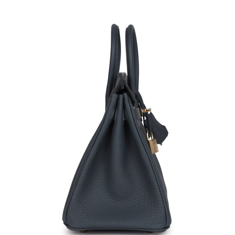 Hermes Birkin 25 Gris Misty Togo Permabrass Hardware - Image 3