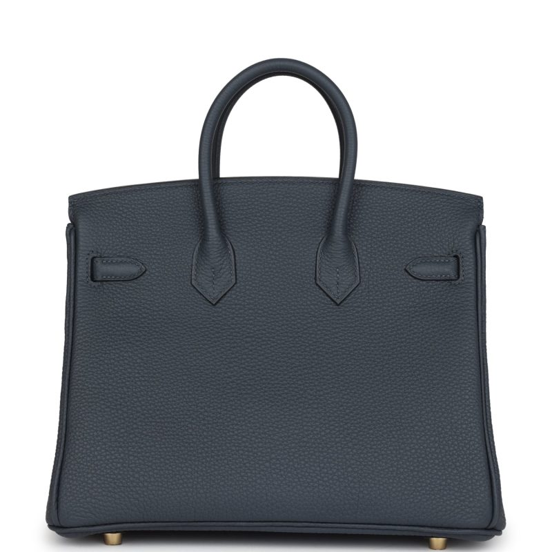 Hermes Birkin 25 Gris Misty Togo Permabrass Hardware - Image 4