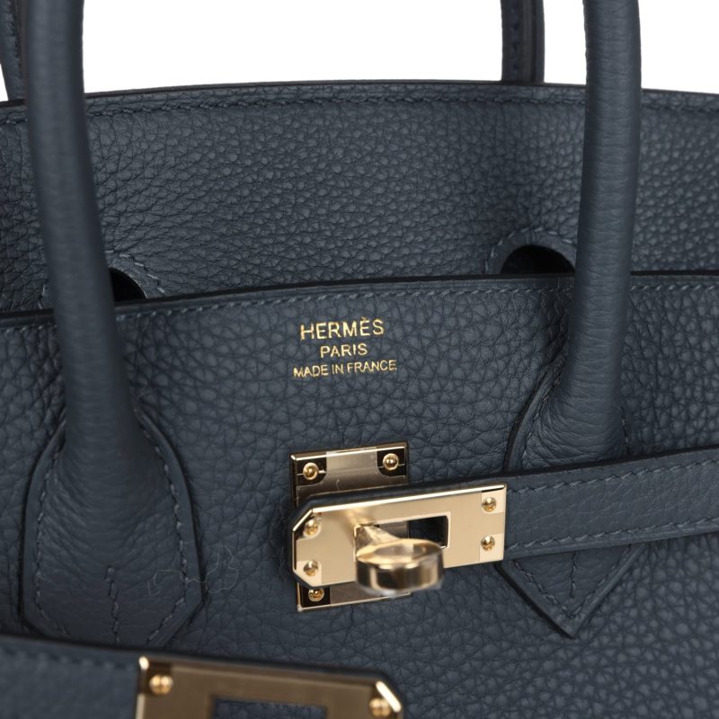 Hermes Birkin 25 Gris Misty Togo Permabrass Hardware - Image 6