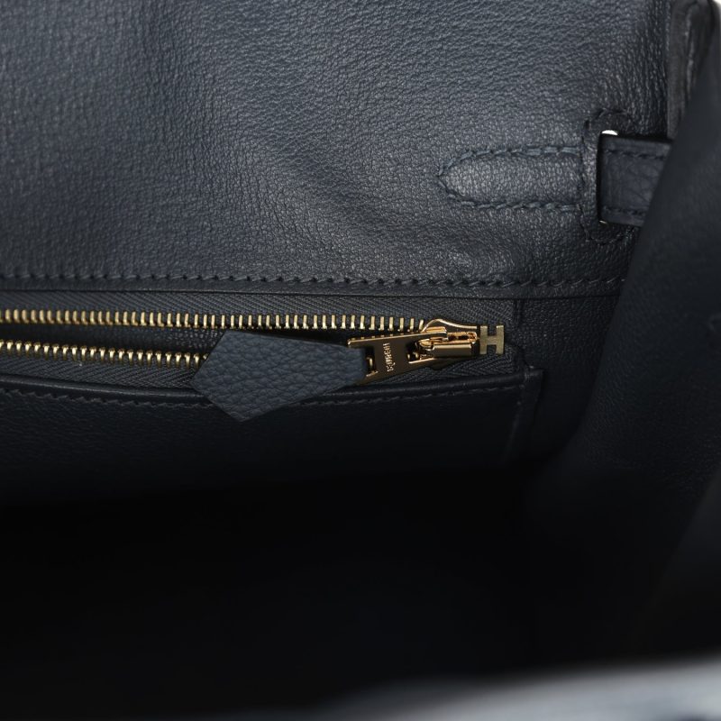 Hermes Birkin 25 Gris Misty Togo Permabrass Hardware - Image 8