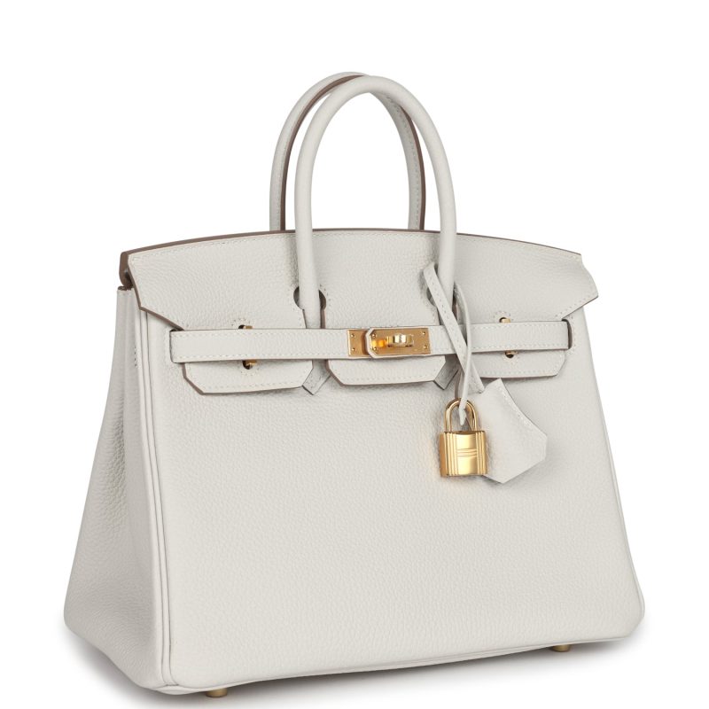Hermes Birkin 25 Gris Pale Togo Gold Hardware - Image 2