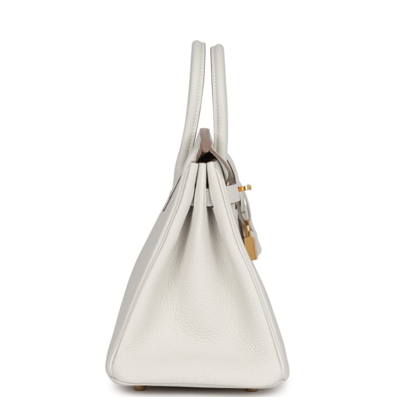 Hermes Birkin 25 Gris Pale Togo Gold Hardware - Image 3