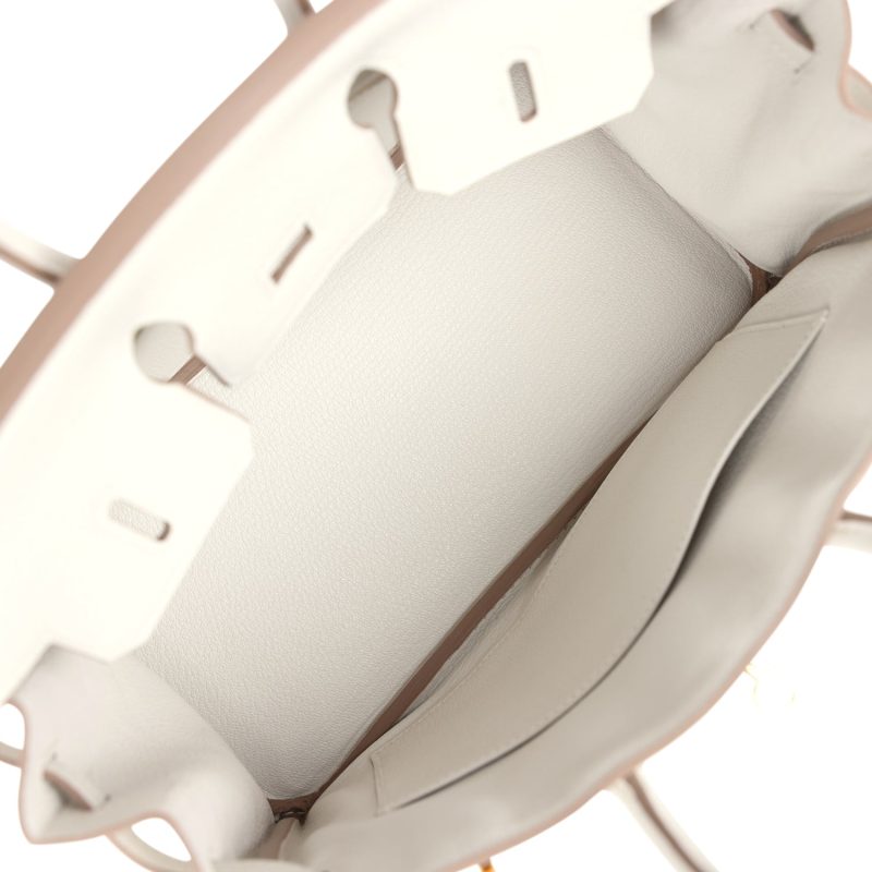 Hermes Birkin 25 Gris Pale Togo Gold Hardware - Image 7
