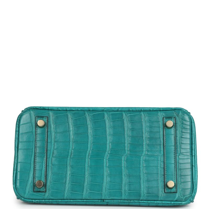 Hermes Birkin 25 Bleu Paon Matte Alligator Gold Hardware - Image 5