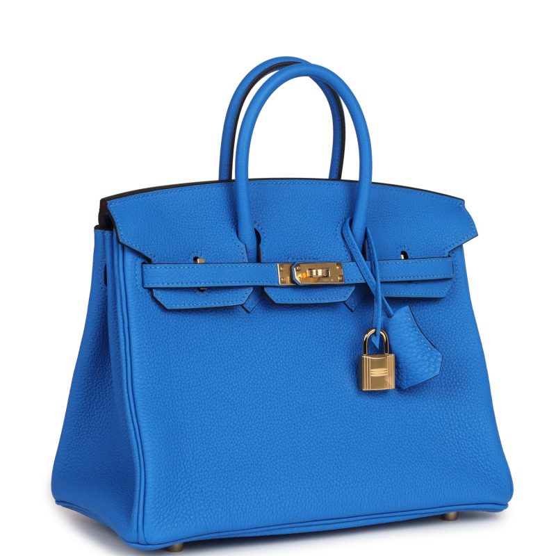 Hermes Birkin 25 Bleu Hydra Togo Gold Hardware - Image 2
