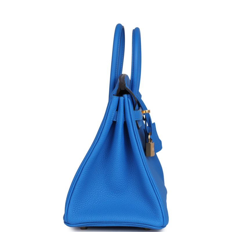 Hermes Birkin 25 Bleu Hydra Togo Gold Hardware - Image 3