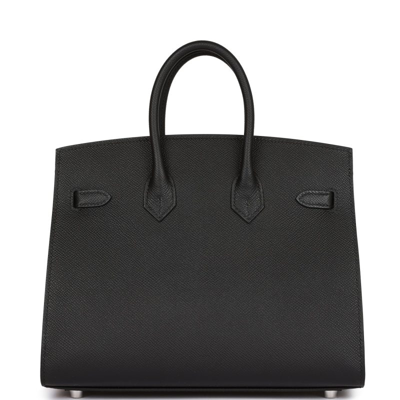 Hermes Birkin Sellier 25 Black Epsom Palladium Hardware - Image 4