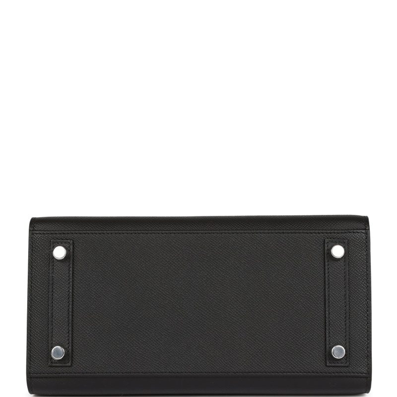Hermes Birkin Sellier 25 Black Epsom Palladium Hardware - Image 5