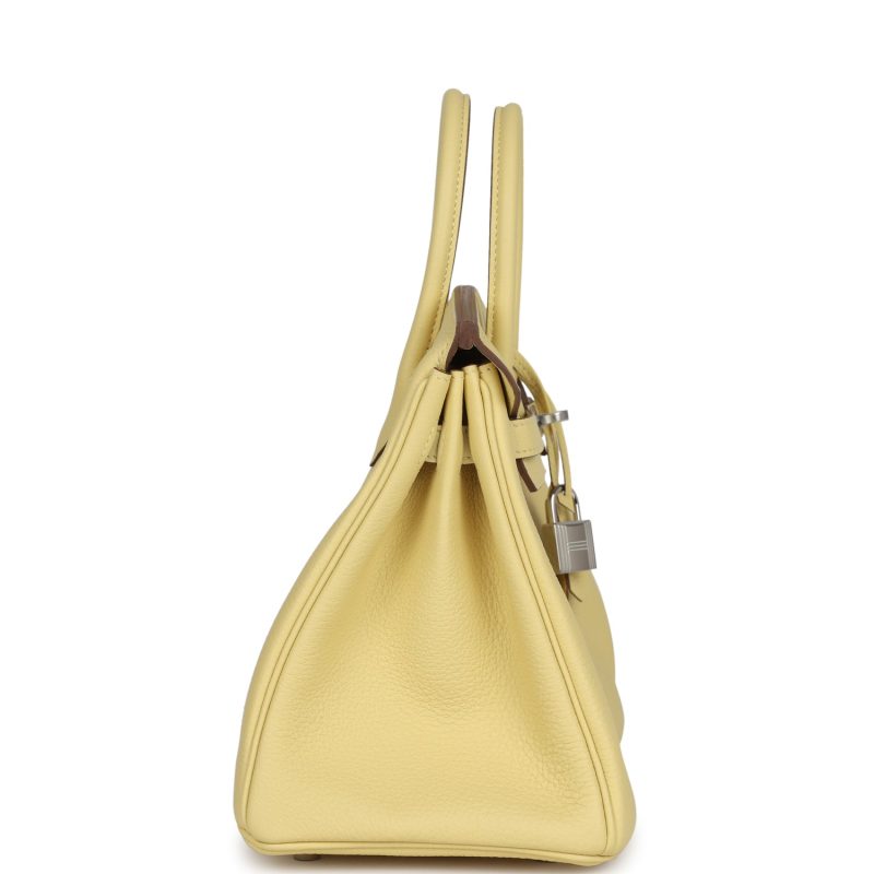 Hermes Birkin 25 Jaune Poussin Togo Palladium Hardware - Image 3