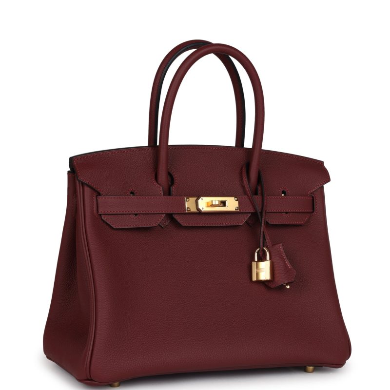 Hermes Birkin 30 Rouge H Togo Gold Hardware - Image 2