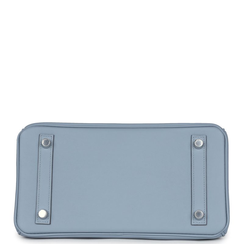 Hermes Birkin 25 Bleu Lin Swift Palladium Hardware - Image 5