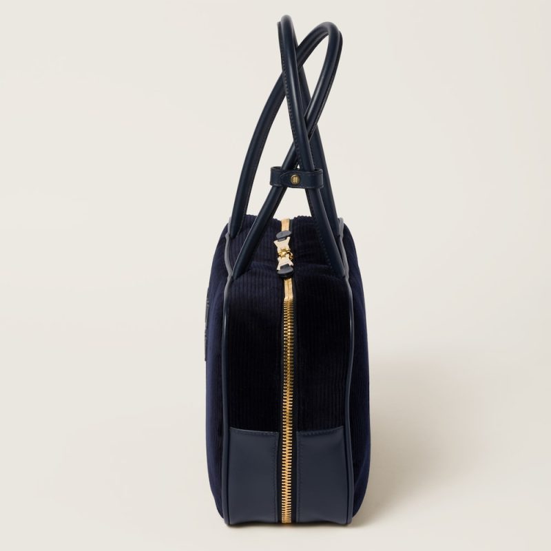 Beau corduroy top-handle bag - Image 5