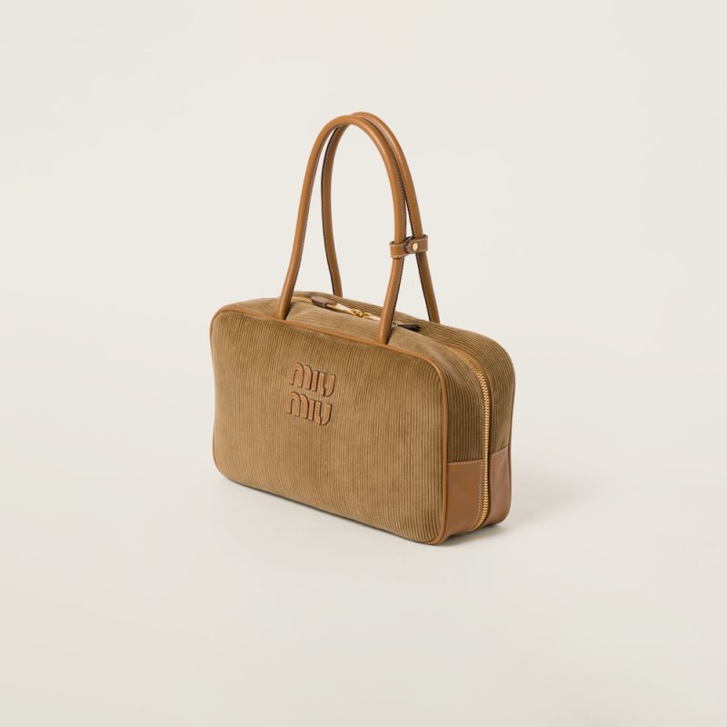 Beau corduroy top-handle bag - Image 2