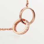 LOVE pendant, half-paved