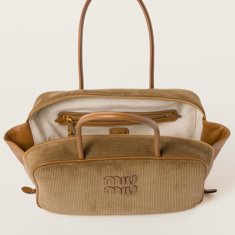 Beau corduroy top-handle bag - Image 4