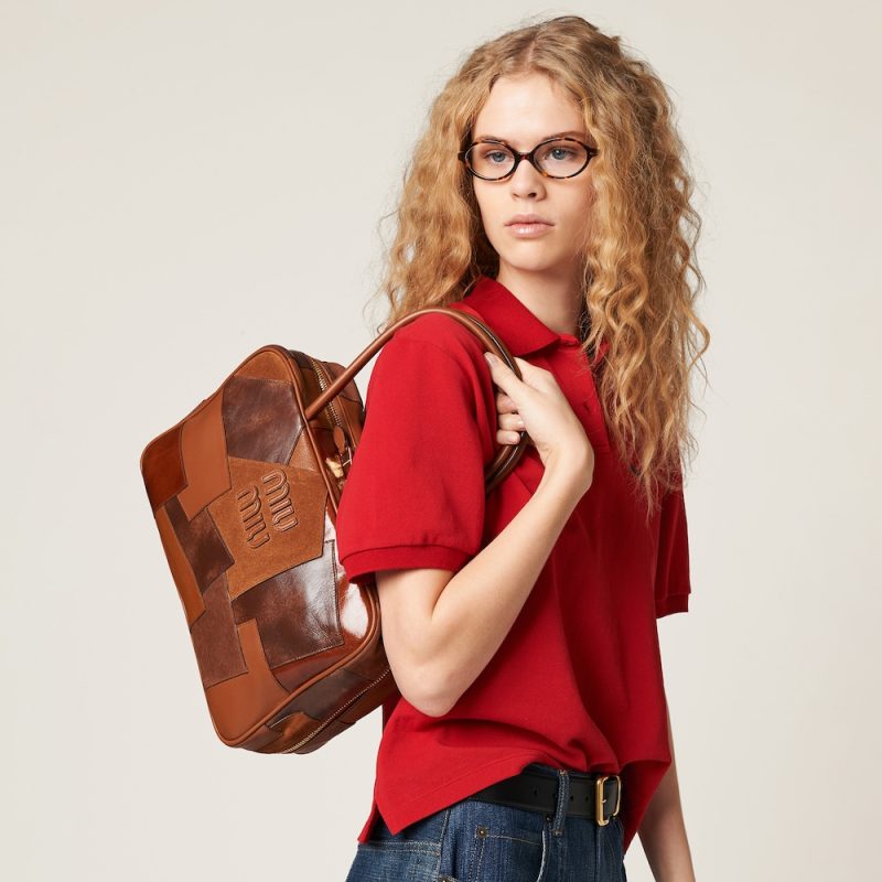 Leather patchwork Beau bag - Image 6