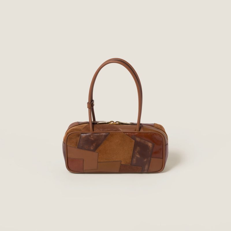 Beau leather patchwork bag - Image 3