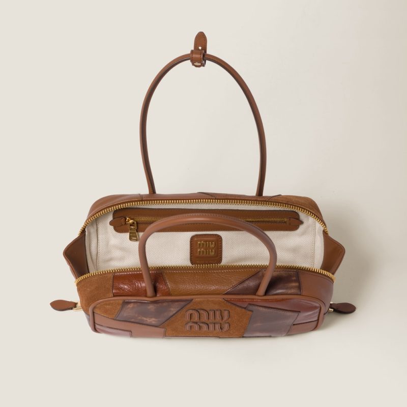 Beau leather patchwork bag - Image 4