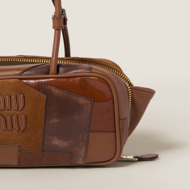 Beau leather patchwork bag - Image 5