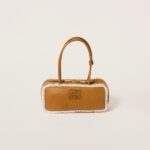 Beau shearling top-handle bag