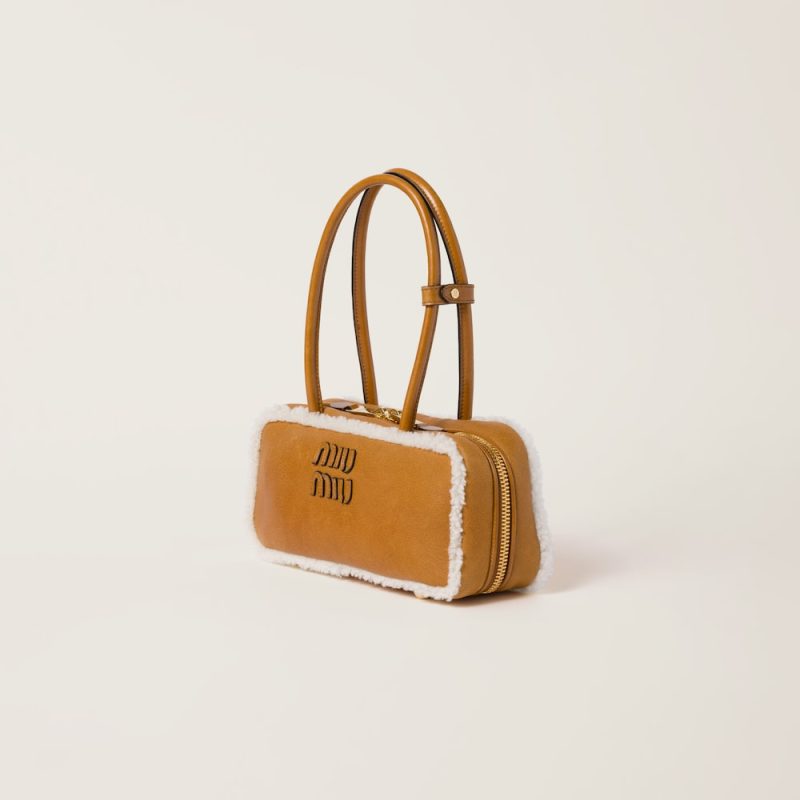 Beau shearling top-handle bag - Image 2