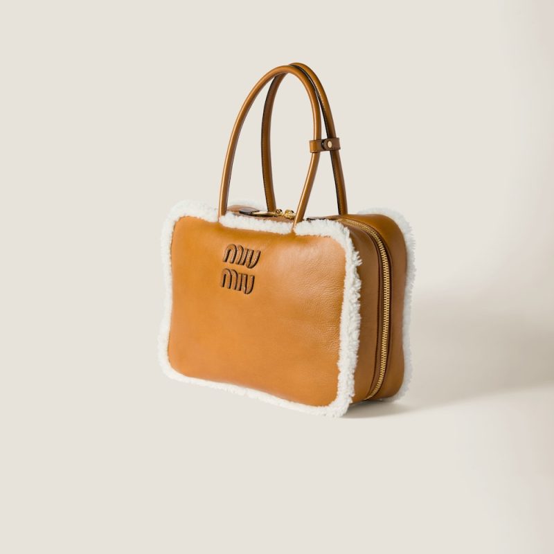 Beau shearling top-handle bag - Image 2