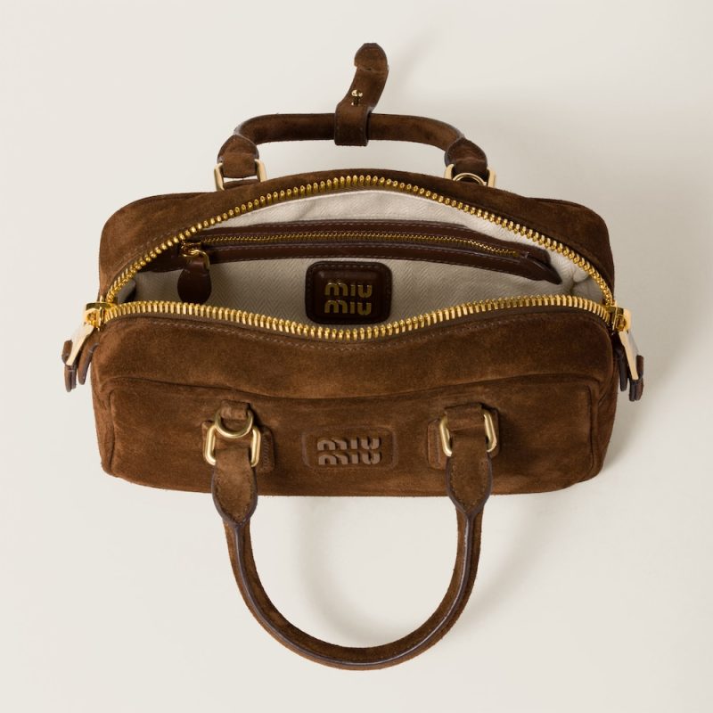 Arcadie padded suede top-handle bag - Image 5
