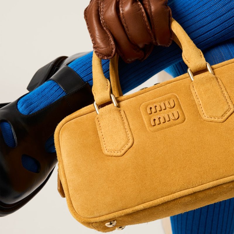 Arcadie padded suede top-handle bag - Image 4
