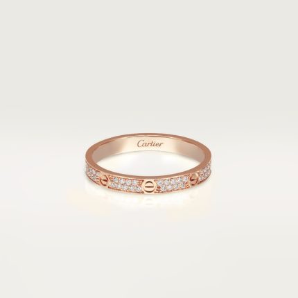 LOVE ring, mini model, paved