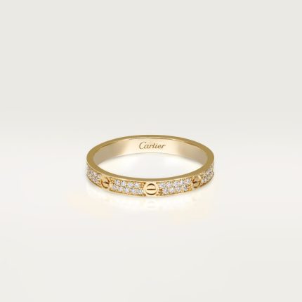 LOVE ring, mini model, paved