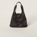 Nappa hobo bag with logo