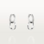 LOVE earrings, multiwear, half-paved