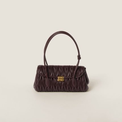 Matelassé nappa leather shoulder bag