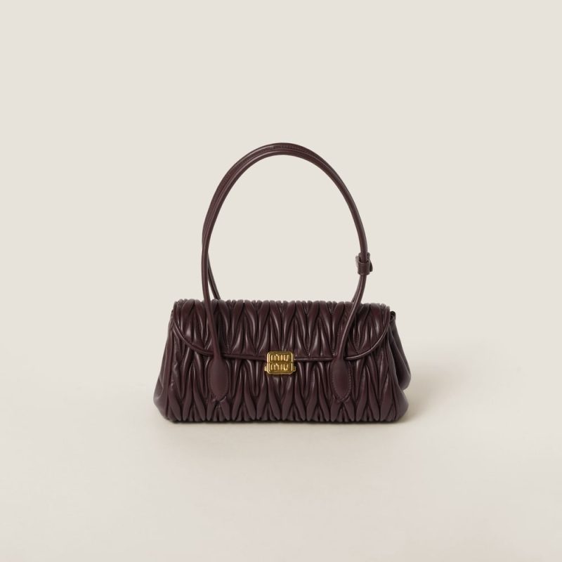 Matelassé nappa leather shoulder bag