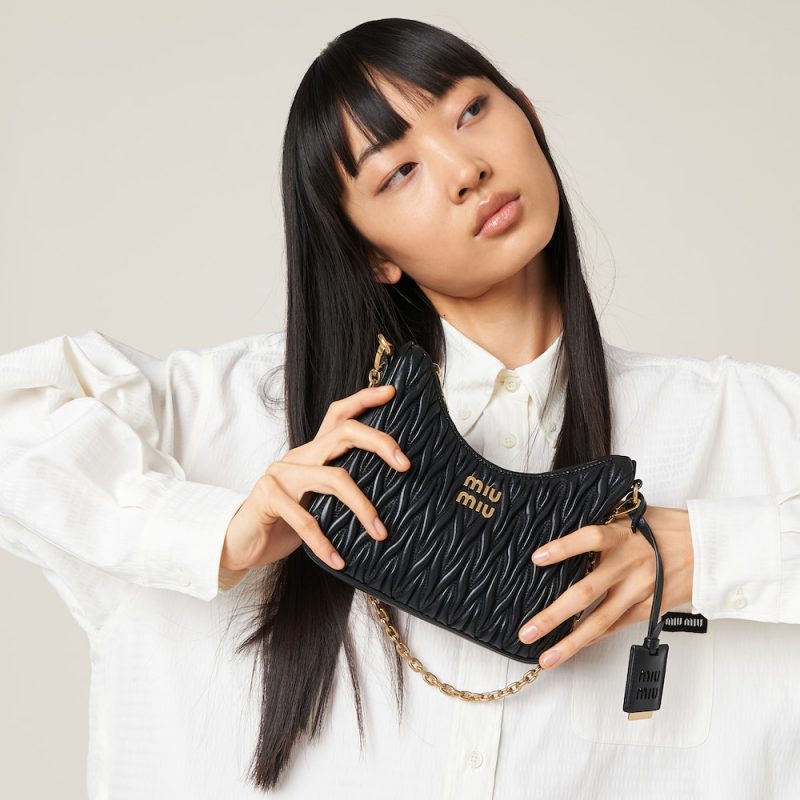 Matelassé nappa leather shoulder bag - Image 2