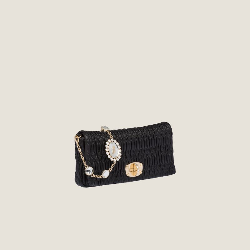 Miu Miu Iconic Crystal Cloqué Nappa leather bag - Image 2