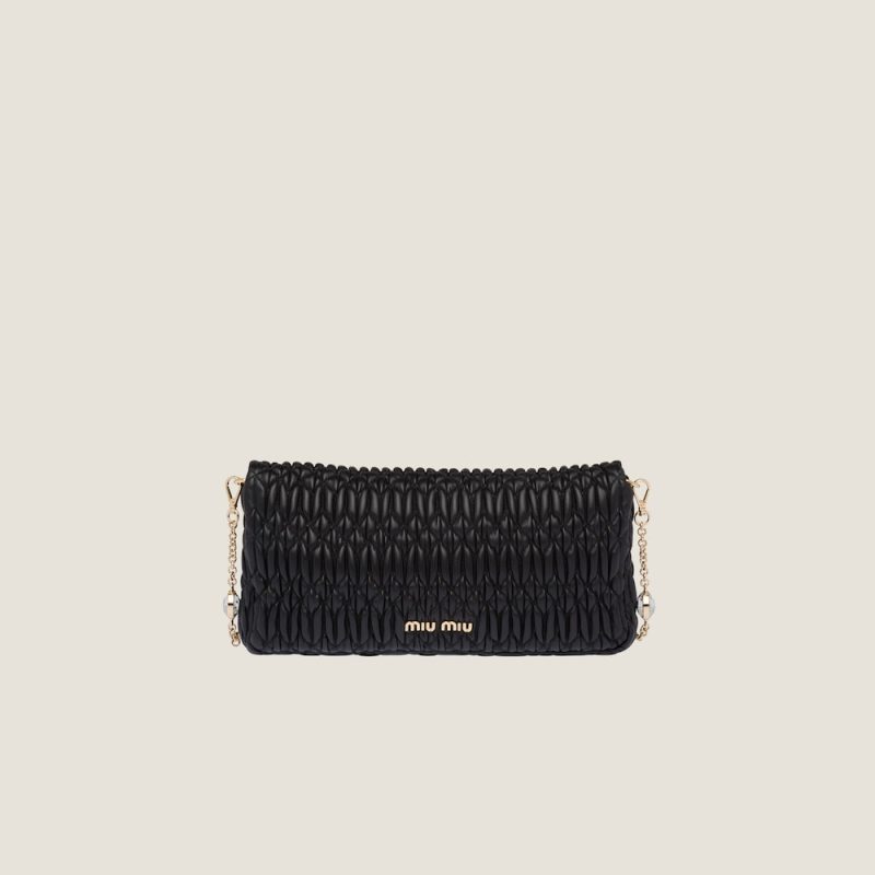 Miu Miu Iconic Crystal Cloqué Nappa leather bag - Image 3
