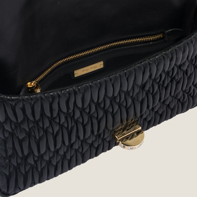 Miu Miu Iconic Crystal Cloqué Nappa leather bag - Image 4