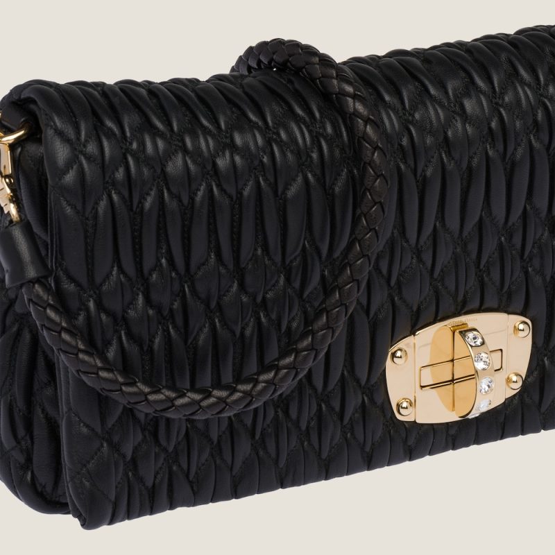 Miu Miu Iconic Crystal Cloqué Nappa leather bag - Image 5