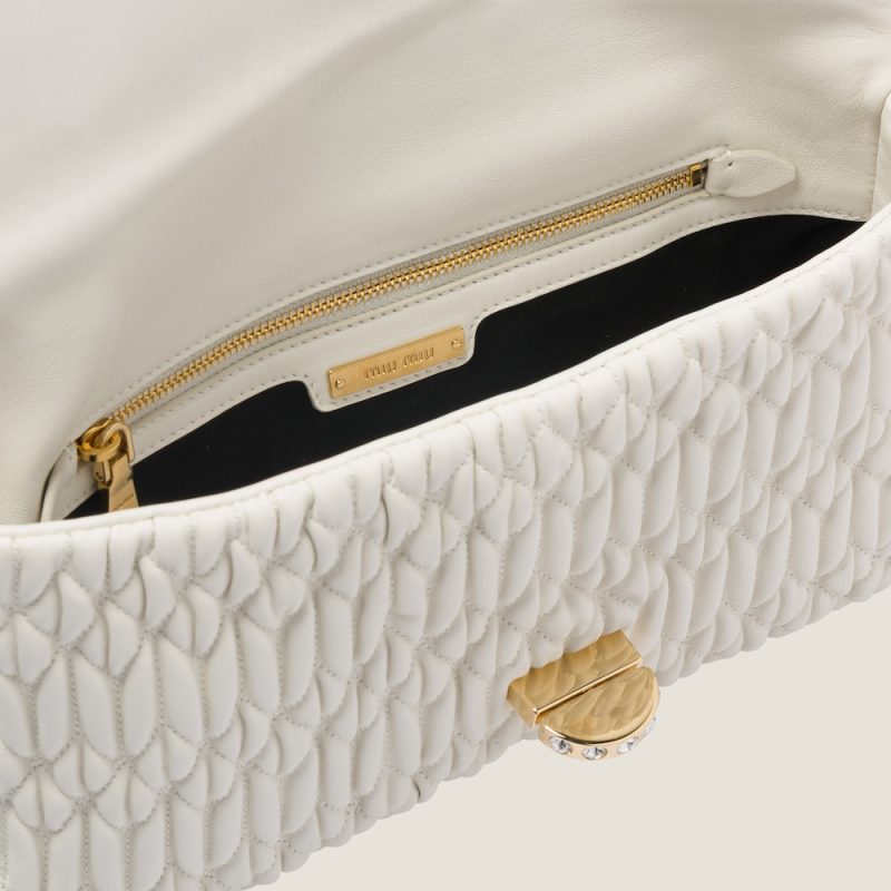 Miu Miu Iconic Crystal Cloqué Nappa leather bag - Image 4