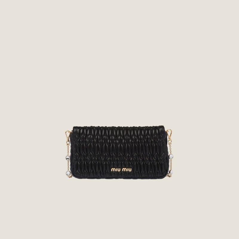 Miu Crystal Cloqué Nappa leather bag - Image 3