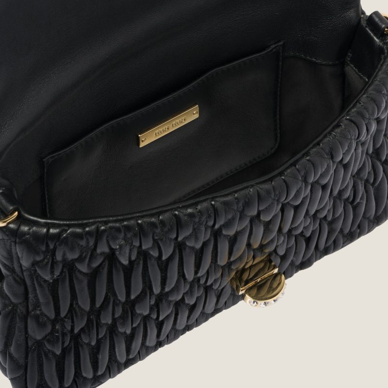 Miu Crystal Cloqué Nappa leather bag - Image 4