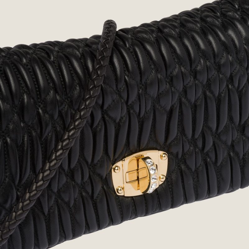 Miu Crystal Cloqué Nappa leather bag - Image 5