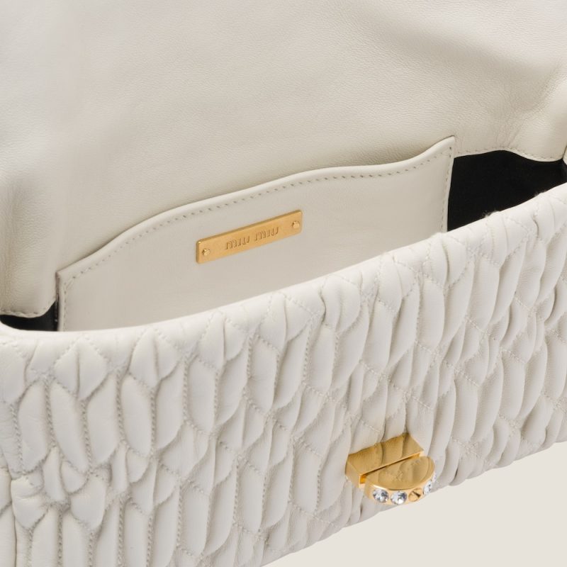 Miu Crystal Cloqué Nappa leather bag - Image 4
