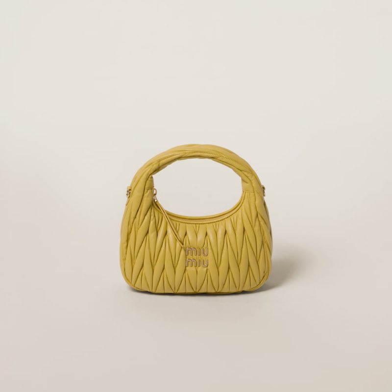 Wander matelassé nappa leather hobo bag