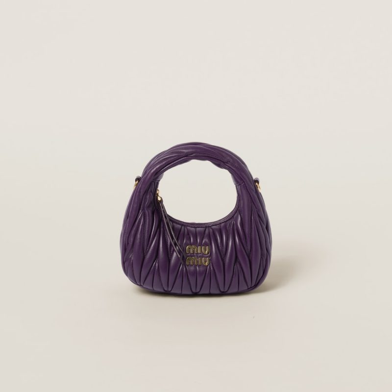 Wander matelassé nappa leather hobo mini-bag
