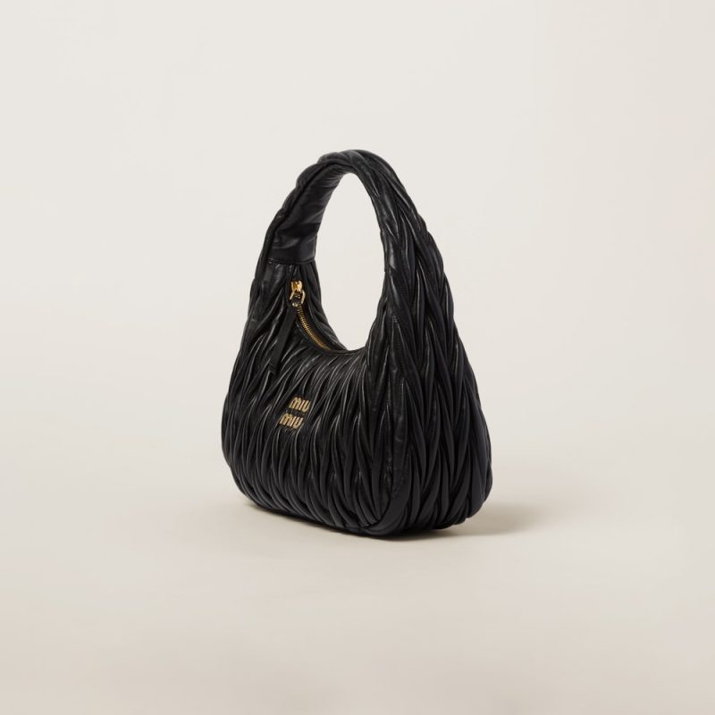 Large wander matelassé nappa leather hobo bag - Image 3