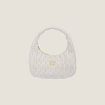 Large wander matelassé nappa leather hobo bag