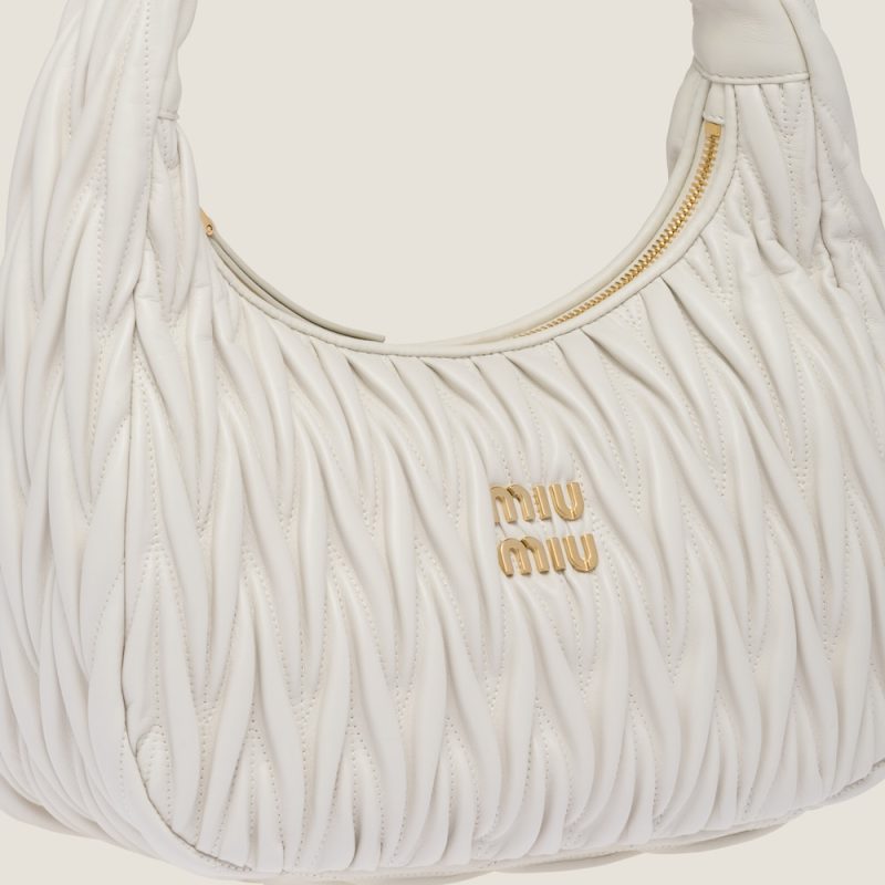 Large wander matelassé nappa leather hobo bag - Image 5