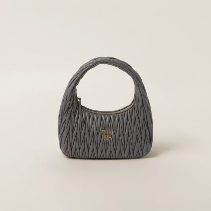 Large wander matelassé nappa leather hobo bag